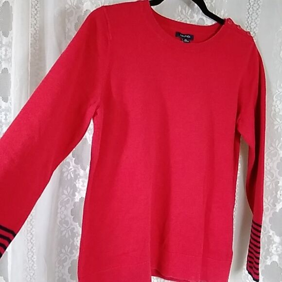 NAUTICA RED AND BLACK WOMEN'S TOP BLOUSE SIZE XL - Picture 5 of 11
